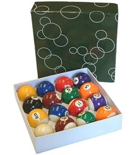 Dynaspheres Vanadium 572 Billardkugeln – 16-teiliges Phenolharz-Set Mit Markierungs-Punkten Für Präzises Spiel