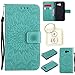 Produktbild für Galaxy A5 2017 (5,2 Zoll) Hülle,Geprägte Muster Handy hülle / Tasche / Cover / Case für das Samsung Galaxy A5 2017 (5,2 Zoll) PU Leder Flip Cover Leder Hülle Kunstleder Folio Schutzhülle Wallet Tasche Etui Standfunktion Kredit Kartenfächer+Schlüsselanhänger (T) (8)
