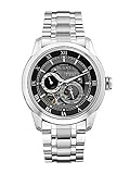 Bulova Automatic 96A119 - Herren Designer-Automatikuhr - Armband aus Edelstahl - schwarzes Zifferblatt