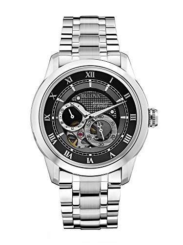 Bulova Men's Designer Automatic Self Winding Watch Stainless Steel Bracelet - Black Dial 96A119