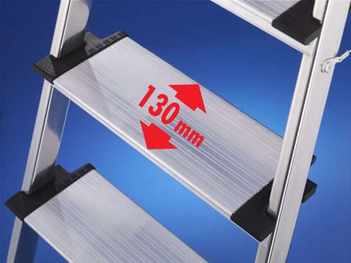 Hailo 8040-707 – 7 XXL-treden Aluminium beveiligings- huishoudladder - 3
