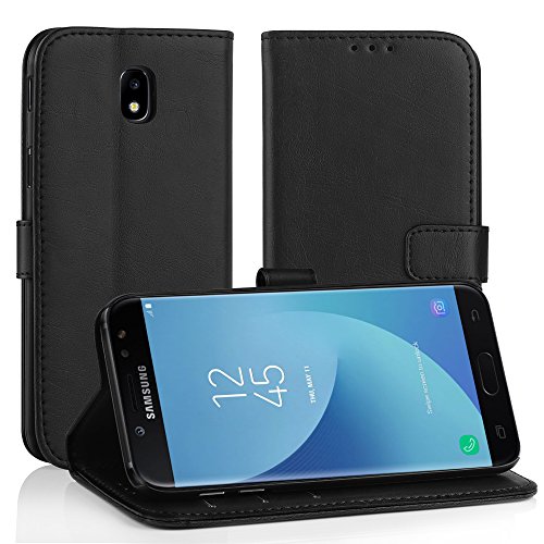 Funda Samsung Galaxy J5 2017 Simpeak Carcasa Samsung J5 2017 Fundas Cuero Galaxy J5 2017 5 2 pulgadas   Soporte Plegable  Ranuras para Tarjetas y Billetes  Estilo Libro  Acceso a Botones  Cierre Magn  tico Negro