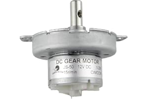 CHANCS Metal Outer Reduction Box DC 12V JS-50 15RPM CW/CCW Mini DC Gear Motor