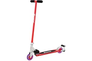 Razor S Spark Sport Kick Scooter - Roues lumineuses à LED, bande antidérapante, barre Spark, cadre léger en aluminium, pliable