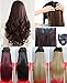 S-noilite Fashion 26 Inches (66cm) Half Full Head One Piece 5clips Clip in Hair Extensions Long Straight Extension(Dark Black)