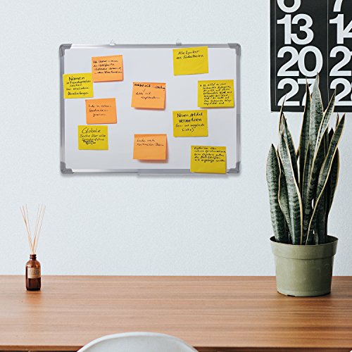 Antaprcis Pizarra Blanca Magn  tica 30 40CM con marco de aluminio para hogar y oficina  Blanca 