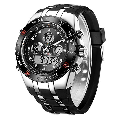 CHEETAH Reloj de Pulsera para Hombre, cronógrafo, Deportivo, Digital, analógico, con brújula Resistente al Agua, Fecha, retroiluminación, Relojes Militares para Hombre ... ...
