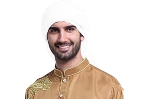 AYIDBE Écharpe Shemagh Arabe pour Homme Foulard Kaffiyeh du Moyen-Orient Classique Turban Hijab Musulman avec Bandeau Confortable Châle du Désert Bandana Couvre-chef Saoudien Respirant