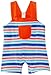Sense Organics Baby Boys Henya Romper Dungarees, Blue Multi Stripe, 3-6 Months