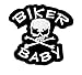 Produktbild rabana Biker Baby Skull Totenkopf und gekreuzten Knochen Motorrad Uniform Patch Kinder Cute Animal Patch für Heimwerker-Applikation Eisen auf Patch T Shirt Patch Sew Iron on gesticktes Badge Schild Kostüm
