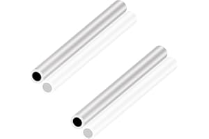 LAVMHAB Lot de 2 tubes en aluminium 6063 de 14 mm de diamètre extérieur x 10 mm de diamètre intérieur 2 mm d'épaisseur de 150 mm de long, tubes droits sans couture