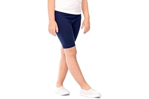 Minni Rossa Girls Kids Stretch Cycling Shorts Cotton PE School Uniform Dance Gym Swim Pants
