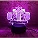 Produktbild 3D Illusion Licht Cool Racing 3D Birne Licht Led Desktop Switch Touch Fernbedienung Nachtlicht Lava Männer Jungen Geburtstag Dekoration Geschenk