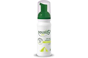 DOUXO S3 SEB Mousse, Dog & Cat Dandruff Solution, Soothing Leave-On Cat Mousse, Effective Mousse for Dog Dermatitis, Flaky & Oily Pet Skin, Hypoallergenic Fragrance, Dog Dandruff Mousse, 150ml