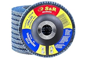 S&R 10 Dischi Abrasivi a Lamelle 115mm. Dischi Lamellari 115 Grana 120 x Legno Acciaio INOX Metallo. Disco Abrasivo per Smerigliatrice di tutte le Marche. Disco Lamellare.