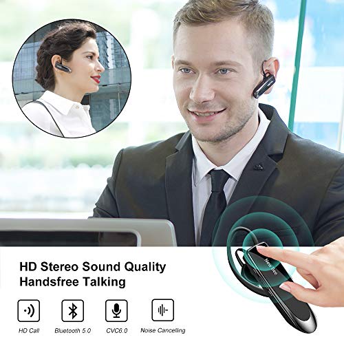 Bluetooth Ohrhörer New Bee Bluetooth Headset für iPhone Android 60 Tage Standby – Bild 3
