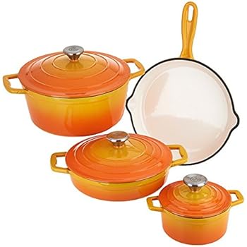 CS Kochsysteme 7-teiliges Gusseisen-Kochtopf-Set XANTEN