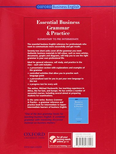 Book's Cover of Essential Business Grammar and Practice
