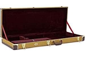 gear4music Custodia rigida per chitarra elettrica Tweed con fodera in peluche