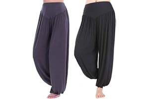 Hoerev Super Doux Pantalones de Spandex Modale Harem Yoga Pilates