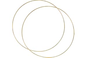 F Fityle 2 Pack Large Metal Floral Hoop Wreath Macrame Rings for DIY Wedding Wreath Decor, and Macrame Wall Hanging Crafts, 40cm