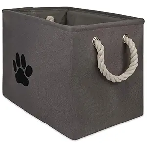 DII Bone Dry Small Rectangle Pet Toy and Accessory Storage Bin, 14x8x9
