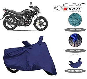 Drize Finest Cb Unicorn 150 Bike Cover Waterproof with Ultra Surface Body Protection (Navy Look)