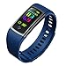 Produktbild hinmay Fitness Tracker Farbe Screen Herzfrequenz Monitor Schwimmen Wasserdicht Activity Tracker-Sleep Monitor Schrittzähler Color Smart Armband Armband für iOS Android, dunkelblau