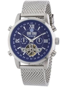 Constantin Durmont Herren-Armbanduhr XL Calendar Analog Automatik Edelstahl CD-CALE-AT-STM2-STST-BL