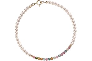 BSLVWG perles bracelet de charme pour les femmes et les femmes bracelet, blanc et arc - en - ciel rond bracelet de perle analogique bracelet de perle pour les femmes mignon petit cadeau