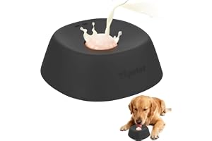 Yipetor Långsam matare hundskålar för flytande godis, 【berikningsboll-rulle】 Ben buljong hund slickskål, 3/4 kopp yoghurt val