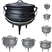Produktbild Gusseisen African Pot Potjie Dutch Oven Feuertopf Grill Lagerfeuer Topf Größenauswahl Grillmaster, Größe:12 L