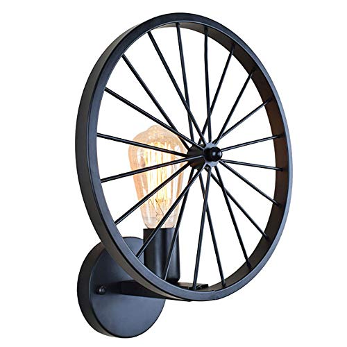Preisvergleich Produktbild Yanhuoo Retro Industrielles Rad Wandleuchte Retro-Stil Wandleuchter Flur Küche Esszimmer Beleuchtung Werkzeug