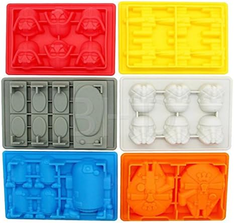Toechmo Silicone Ice Tray for Star Wars Lovers or Party Theme (6 Color)