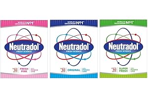 Neutradol Slow Release Gel, Air Freshener and Odour Eliminator, No Plug or Spray Needed, Super Fresh, Fresh Pink & Original, Multipack of 3 x 135g