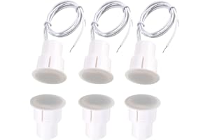 GEBILDET 3pcs de porte en fer blanc encastré avec capteur de contact de porte de fenêtre de sécurité filaire interrupteur à lames magnétique,aimant proche-circuit de connexion,aimant éloigné-circuit de coupure