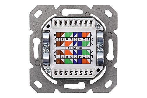 DIGITUS Professional Cat.6A Universal Netzwerkdose, 2x RJ-Port, geschirmt, Aufputz, 10 Gbit Ethernet Netzwerk, Farbe Reinweiß - 6