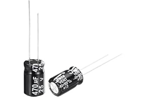 sourcing map 470uF 25V 8x12mm Electrolytic Capacitor, Radial Leads Aluminum Capacitors for TV, LCD Monitor, VCD, 15Pcs