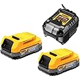 DEWALT DCB1102E2-GB 2Ah 18V Power Tool Battery Pack x2 and GB Charger (Type G)