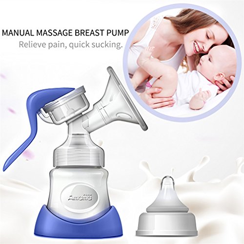 YKS Milchpumpe Frauen, die Fütterung manuelle Brust Pumpe Baby Nippel Bisphenol A frei, Nahrungsmittelgrad PP Hochtemperaturwiderstand pflegeleicht - 2