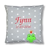 Amilian Kissen 40 x 40 cm mit Namen Datum ZA02