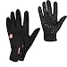Produktbild Skitic Unisex Handschuhe Sport Damen Herren Fahrradhandschuhe Vollfinger Herbst Winter Wärmer Anti-Rutsch Touchscreen Gloves für Outdoor Sport Fahren Klettern Skifahren Radfahren Bike (L, Schwarz)