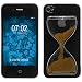 Produktbild PhoneNatic Case für Apple iPhone 4S Hülle bronze Sanduhr Hard-case + 2 Schutzfolien