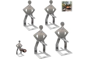 CQSVUJ Soporte para salchichas de barbacoa de acero inoxidable, estante creativo para barbacoa de salchichas, estante portátil para asar perros calientes, estante para salchichas para acampar al aire libre,