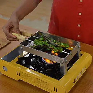 SLICETER Mini Tandoor, Tandoor Channi, Grill Jalli, Barbeque Roaster (Silver)