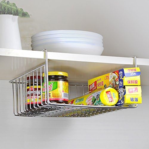 under shelf storage Kitchen Shelf Storage Basket Multifunctional Stainless Steel Kitchen Storage Shelf Hook Up Shelf Kitchen storage and organization