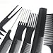 Accessotech 10 Piece Salon Hair Styling Hairdressing Hairdresser Barbers Plastic Combs Set