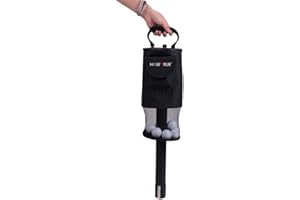 SUSZIAN Golf Ball Basket, Portable Golf Ball Retriever Golf Shag Bag Golf Ball Pick Up with Removable Tube Practice Collector