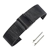 AUTULET Herren Edelstahl Armband Schwarz 24mm