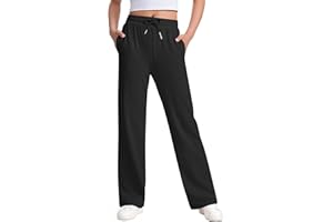 MEIHAOYIT Jogginghose Mädchen Baggy Hose Bequeme Trainingshosen Atmungsaktiv Outdoorhose Elastischem Bund Sweatpants Vintage Sweathose Einfarbig Schlaghose mit Kordelzug und Tasche 5-13 Jahe